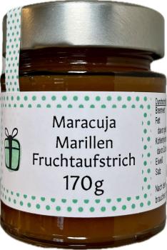 Maracuja Marillen Fruchtaufstrich in Glas