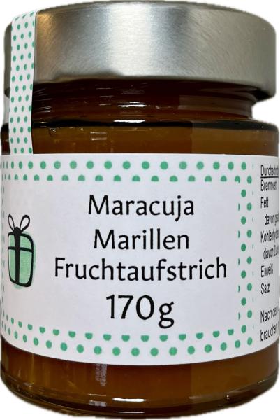 Maracuja Marillen Fruchtaufstrich in Glas